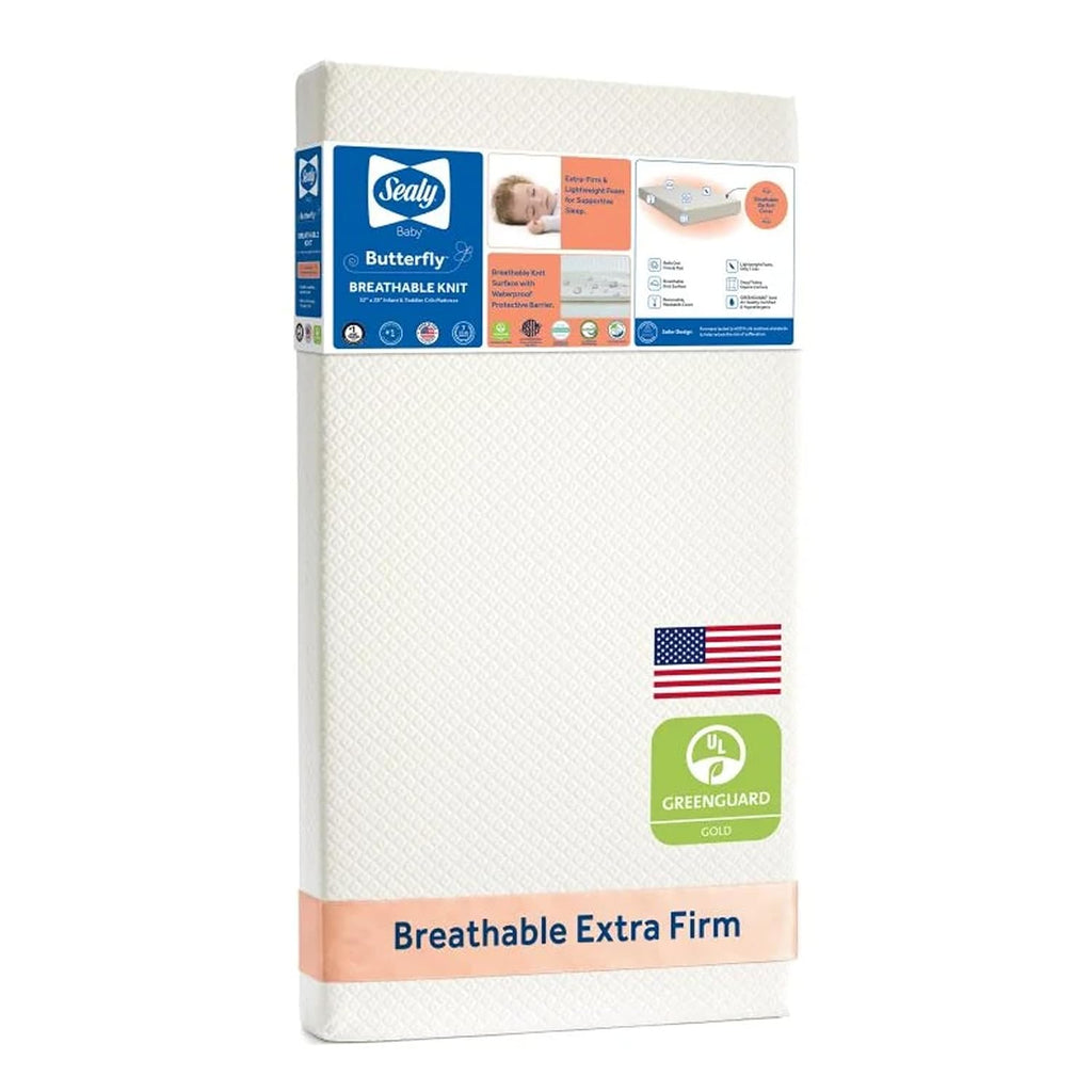 Infant & Toddler Crib Mattress - Butterfly Knit Premium Foam, Waterproof and Breathable, Non Toxic Washable Zip off