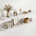 48in Long Floating Shelves for Wall Set of 2, Wood Wall Shelves Bedroom Kitchen Living Room Laundry Room, Modern