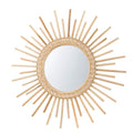 Kk Mirror, Natural, Diameter 23.6 inches (60 cm), Rattan Mirror