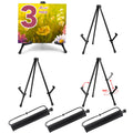 3 Pack 14'' Tabletop Easels, Black Steel Table Top Easels for Display