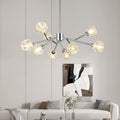 9-Light Chrome Modern Crystal Chandelier