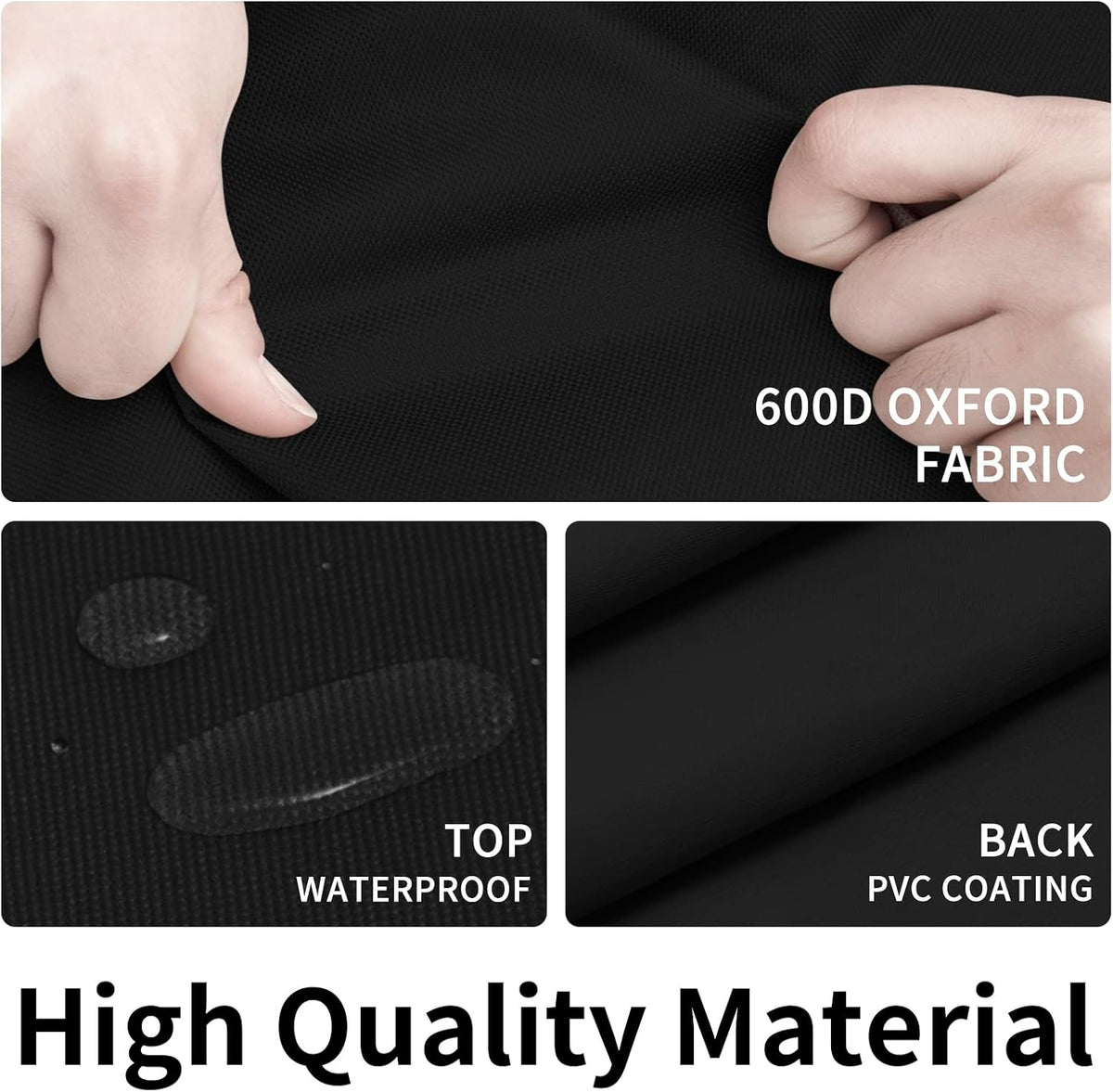 600D Heavy Duty Patio Furniture Cover, Outdoor Rectangular Table and Chair Set, Waterproof Sectional Set (110"L x