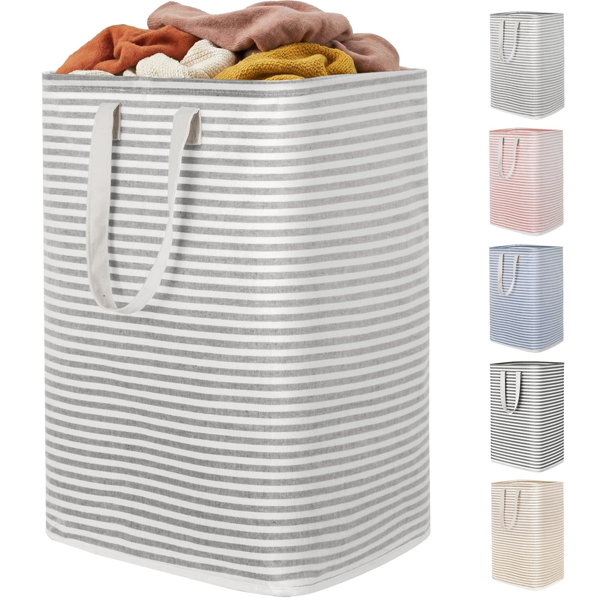 80L Large Laundry Baskets, Laundry Hampers Bags, 1 Pack, Grey
