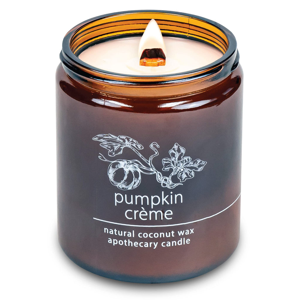Pumpkin Crème Apothecary Crackling Wood Wick Candle | 8 oz