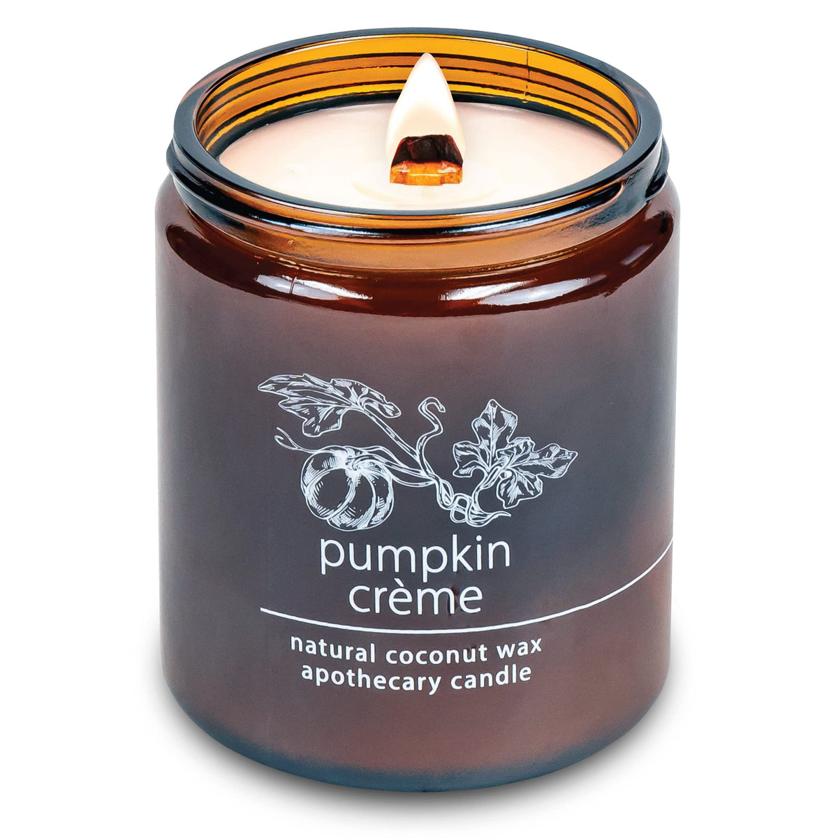 Pumpkin Crème Apothecary Crackling Wood Wick Candle | 8 oz