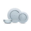 Archie Glass, 12 Piece Dinnerware Set (Service for 4), Dusk Gray