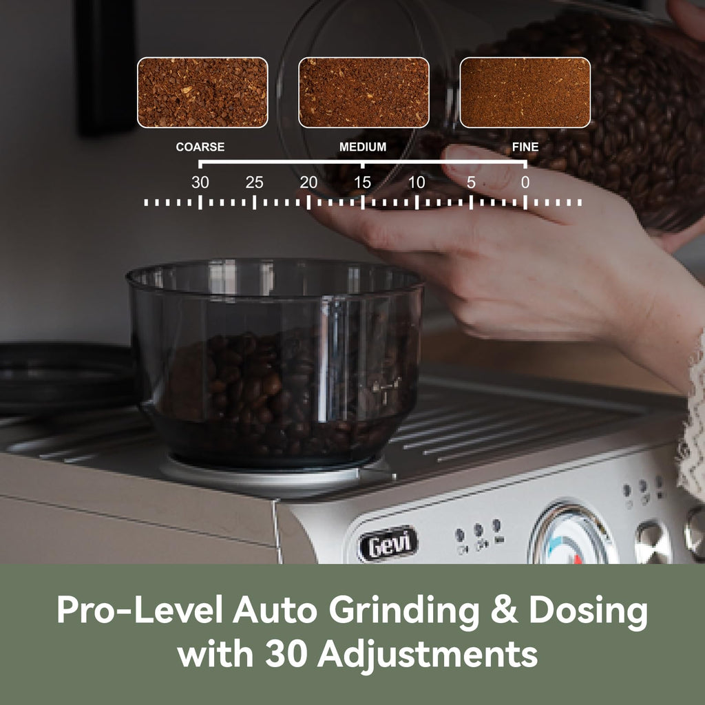 Dual Boiler Espresso Machine With Built-In Grinder & 58mm Portafilter