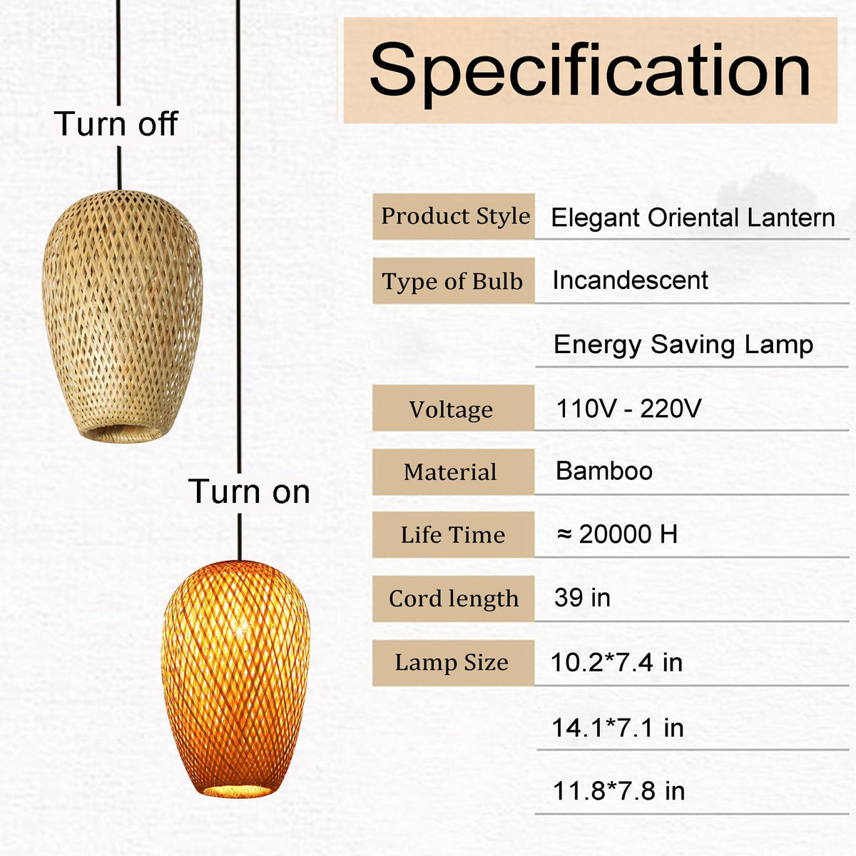 Bamboo Pendant Lights, 3 Headlights E26 E27 Retro Rustic Yellow Bamboo Wicker Rattan Woven Chandelier Lamp Shade