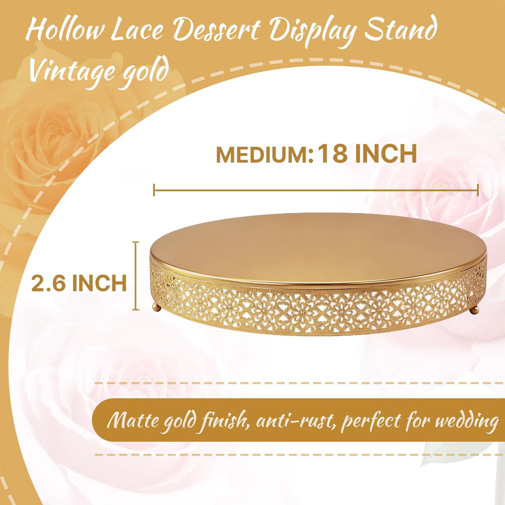 Cake Stand, Metal Round Cupcake Dessert Stand Cake Display Holder Cookies Fruit Serving Tray Decor for Wedding Party