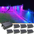 Solar Deck Lights Outdoor 8 Pack, 1800mAh Long Lighting Time