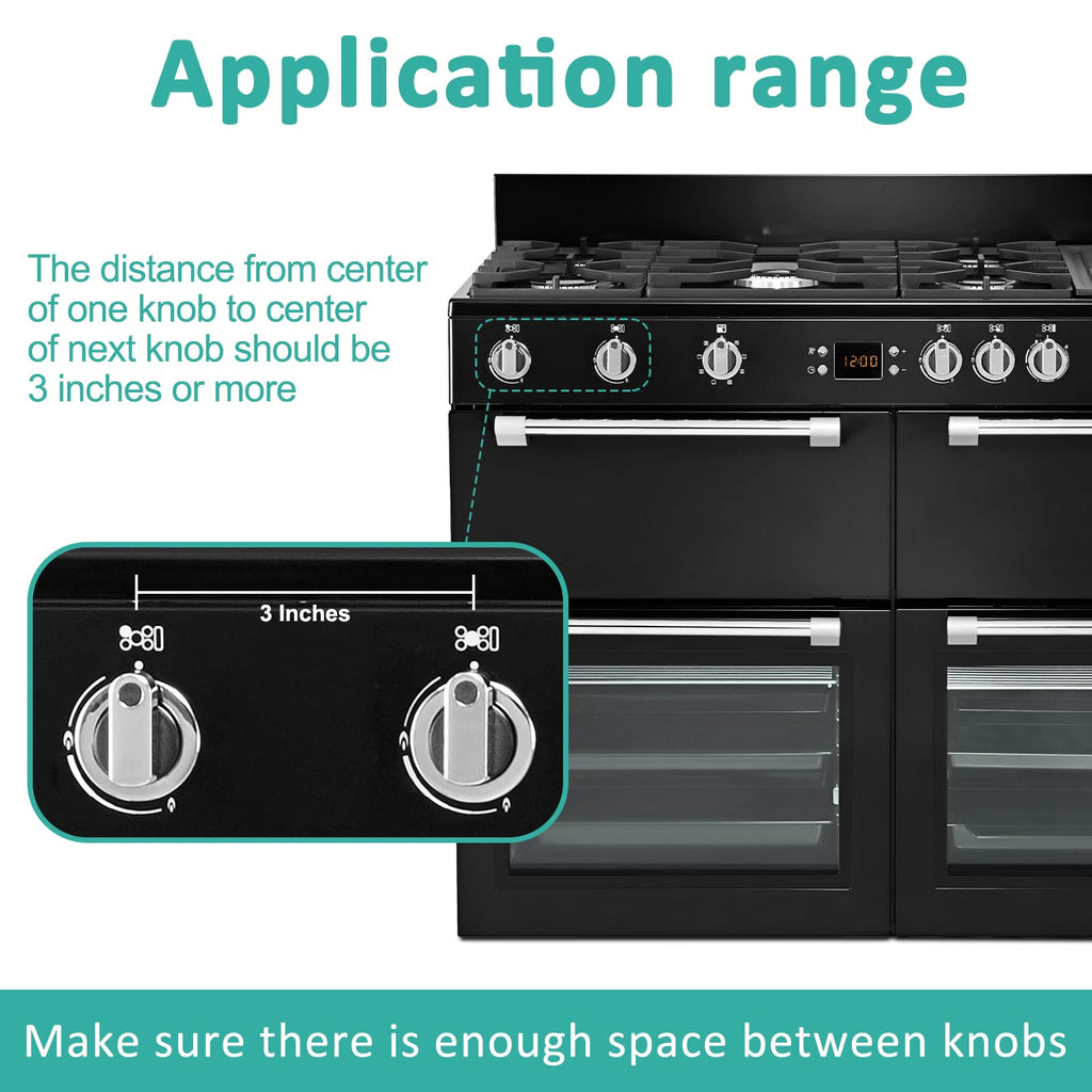 Stove Knob Covers for Child Safety 5 Packs Upgraded Double-Key Design Universal Size Baby Safety Gas Oven Knob Covers