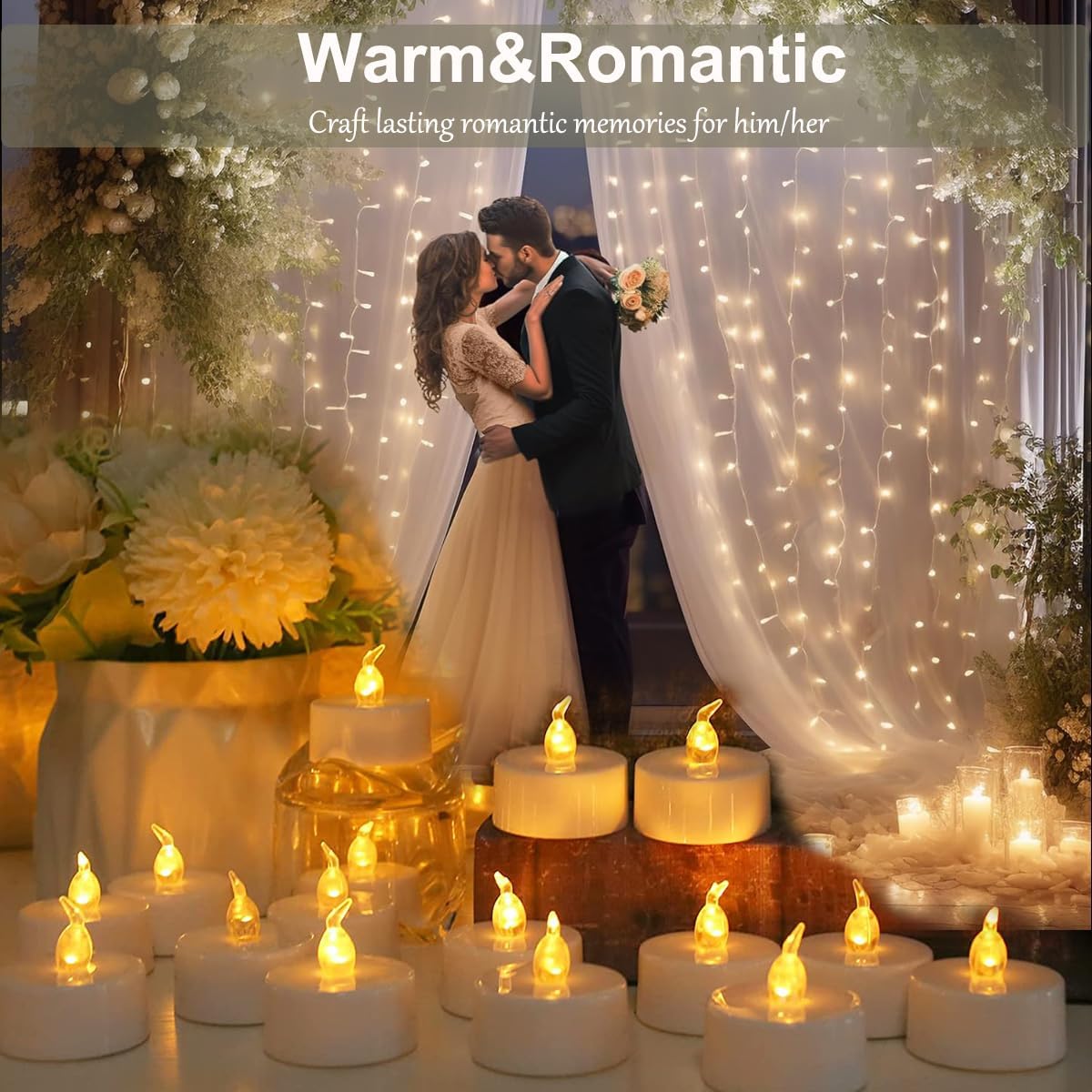 Remote flameless led Tea Light Candles with Timer, Realistic Flickering tealight Candles with Remote, Safe Decorative