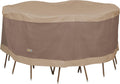 Elegant Water-Resistant 90 Inch Round Patio Table & Chair Set Cover, Outdoor Table and Chair Cover