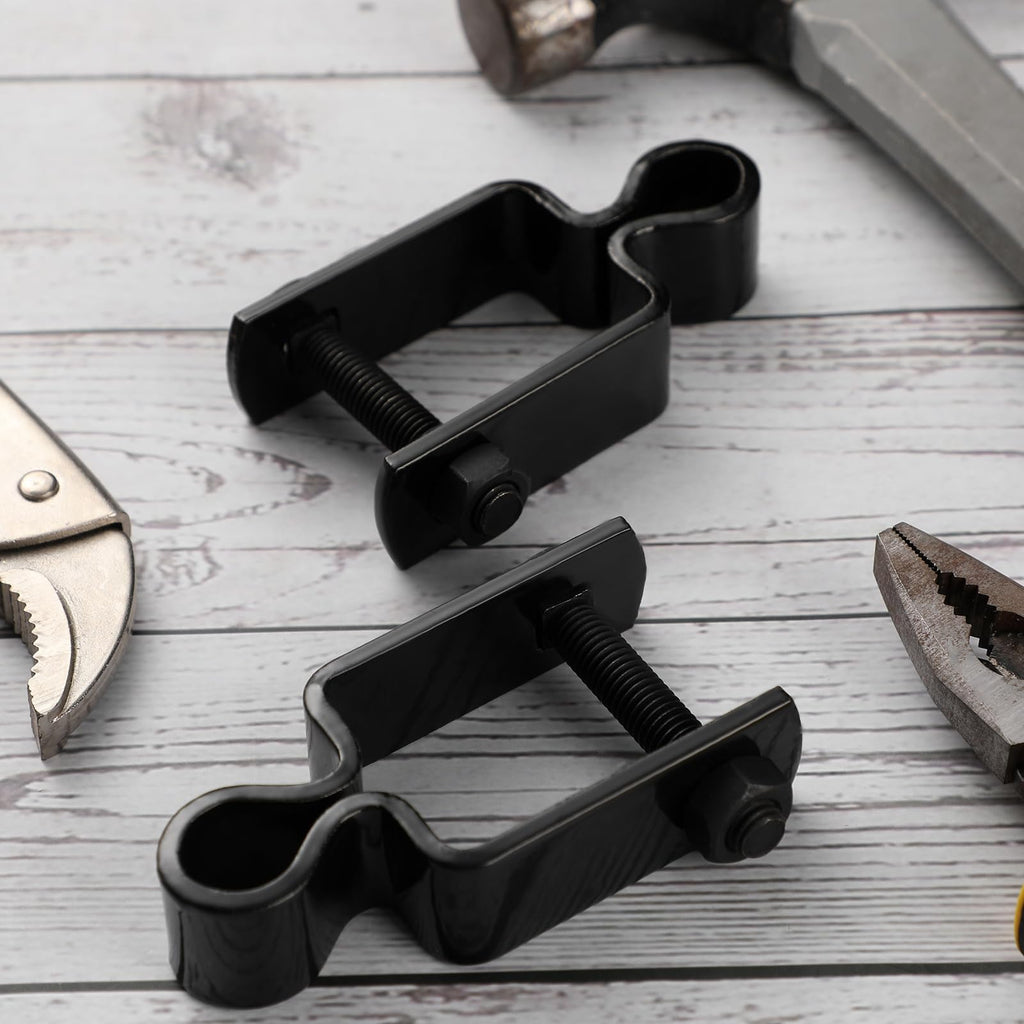 2 Pcs 1" x 1" Square Post Female Gate Hinges, Black