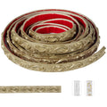 0.8" x16.4FT Champagne Gold Crown Molding Trim - Peel and Stick 3D Floral Wall Trim for Mirror Frames, Furniture &