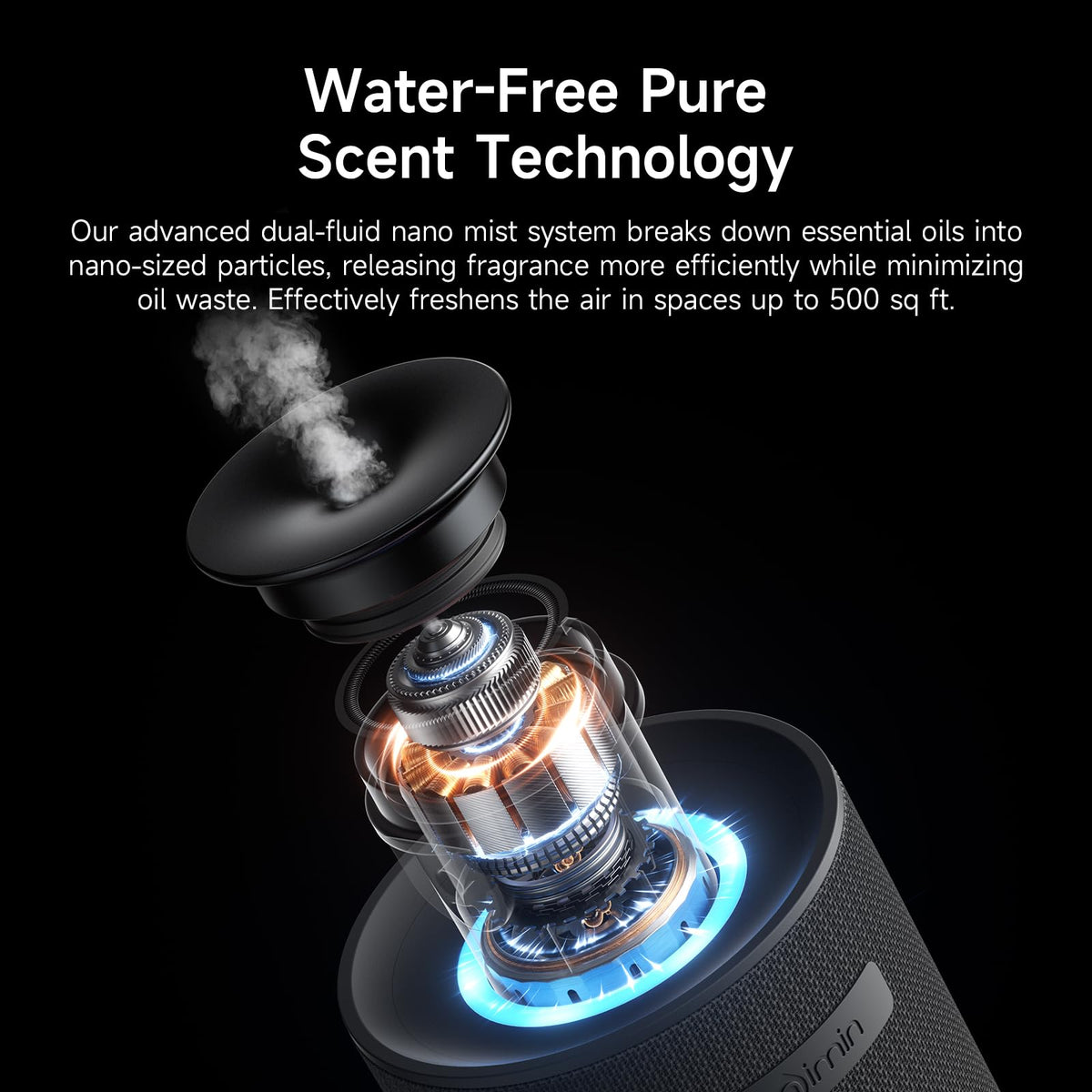 Waterless Car Diffuser Air Freshener, Vibration Sensor Auto On Off