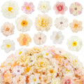 210Pcs Mini Silk Flower Heads Bulk Crafts Petals Decorations, Cream