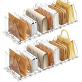 Adjustable Shelf Divider for Closet,2 Pcs Clear Purse Organizer