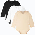 Baby Bodysuits Pack Long Sleeve Ribbed Cotton Boy Daily Layer