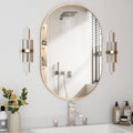 Oval Bathroom Mirror Capsule Wall Vanity Mirror, 20"x30" Pill Mirrors Wall Mounted Mirror, Large Modern Mirror