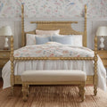 Queen Size Solid Wood Spindle Platform Bed Frame with Turned Posts, Bobbin Railing and Silent Wooden Slats Support