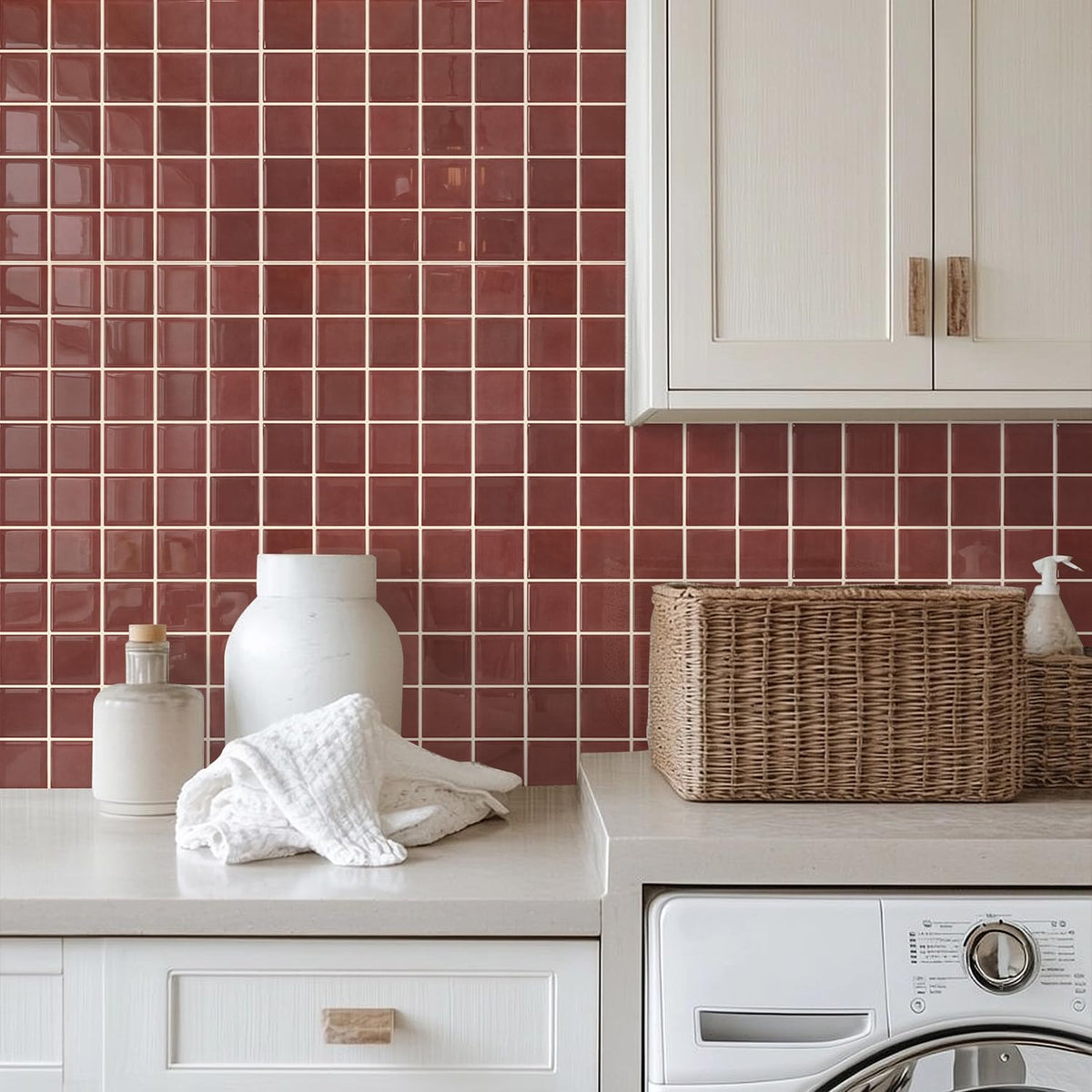 Thicker 3D Peel and Stick Backsplash Tiles, 12" x 12" 10-Pack