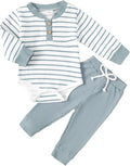 Baby Boy Fall Winter Clothes Sets Infant Ribbed Knitted Long Sleeve Romper and Pants Newborn Boy Outfits