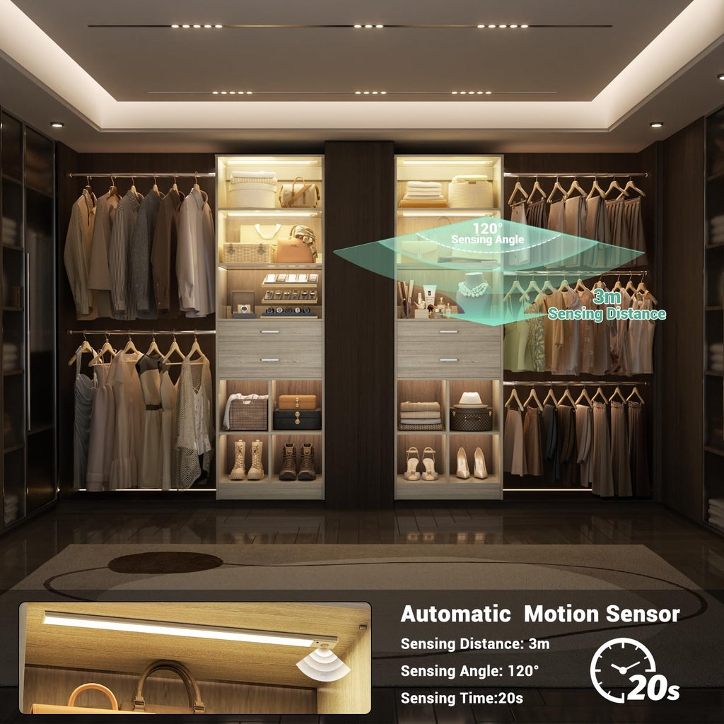Closet System, Built in, Not Free Standing, Enclosed Storage Volume: 2.58 ft3, Greige Oak