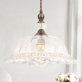 Vintage Pendant Light Fixtures for Kitchen Island Brass Gold 10.6" Glass Small Pendant Lights Adjustable Hanging