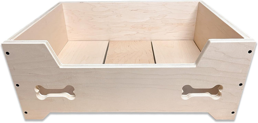 Raised Wooden Pet Bed - Handcrafted Elevated Dog & Cat Bed Furniture - Eco-Friendly - Made in USA - Pet Bed Not