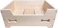 Raised Wooden Pet Bed - Handcrafted Elevated Dog & Cat Bed Furniture - Eco-Friendly - Made in USA - Pet Bed Not