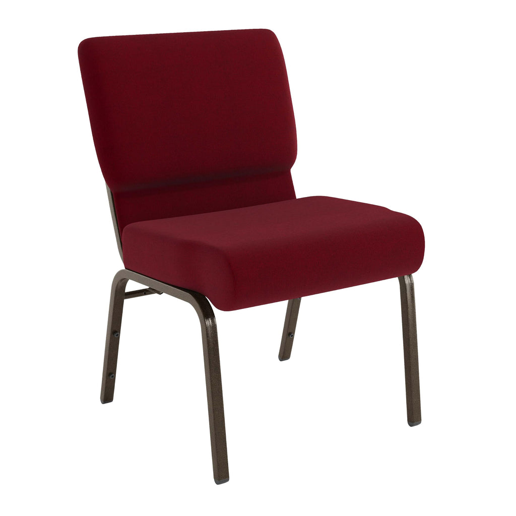 Burgundy 21"W Stacking Church Chair, 4-Pack