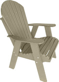 Upright Adirondack Chair - Faux Wood Adirondack - Poly Outdoor Furniture for Fire Pit Seating & Cab , Weatherwood