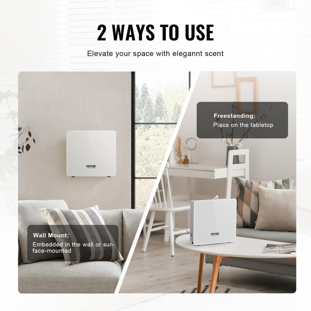 Scent Air Machine, 480ml Bluetooth Smart Essential Oil Diffuser with Cold Air Tech, Waterless Scent Diffuser Cover