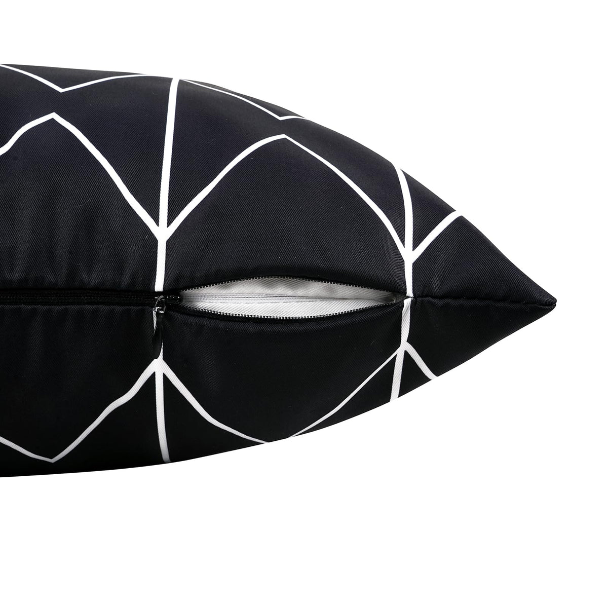 Set of 4 Outdoor Waterproof Pillow Covers 18x18 Black
