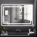 48x32 LED Bathroom Mirror with Light, Anti-Fog, 3 Colors