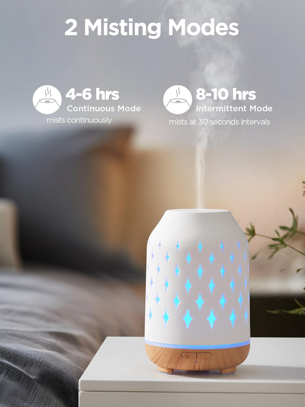 150ml Ceramic Essential Oil Diffusers Humifidier, White