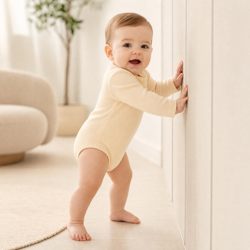 Baby Bodysuits Pack Long Sleeve Ribbed Cotton Boy Daily Layer