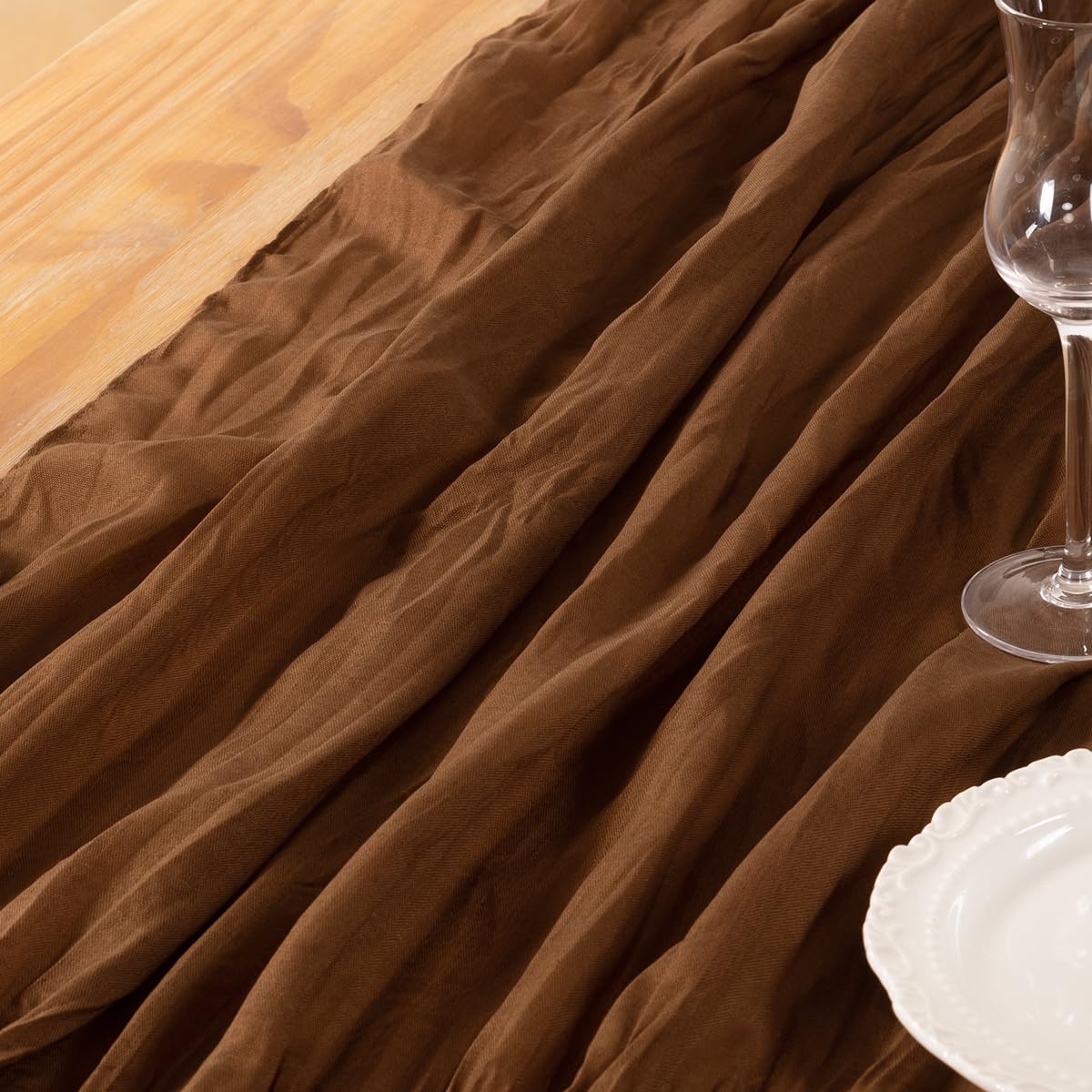 Brown Cheesecloth Table Runners 10 Pack Fall Runners