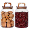 Canister Set of 2, Glass Kitchen Canisters