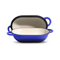 Sourdough Bread Oven, Enameled Cast Iron Oval, Indigo Blue