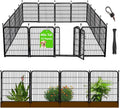 Tall Garden Fence with Gate 48 in(H)×27 in(L) 12 Panels Total 26.6 Ft(L), Garden Fencing to Keep Dogs Out, Heavy Duty