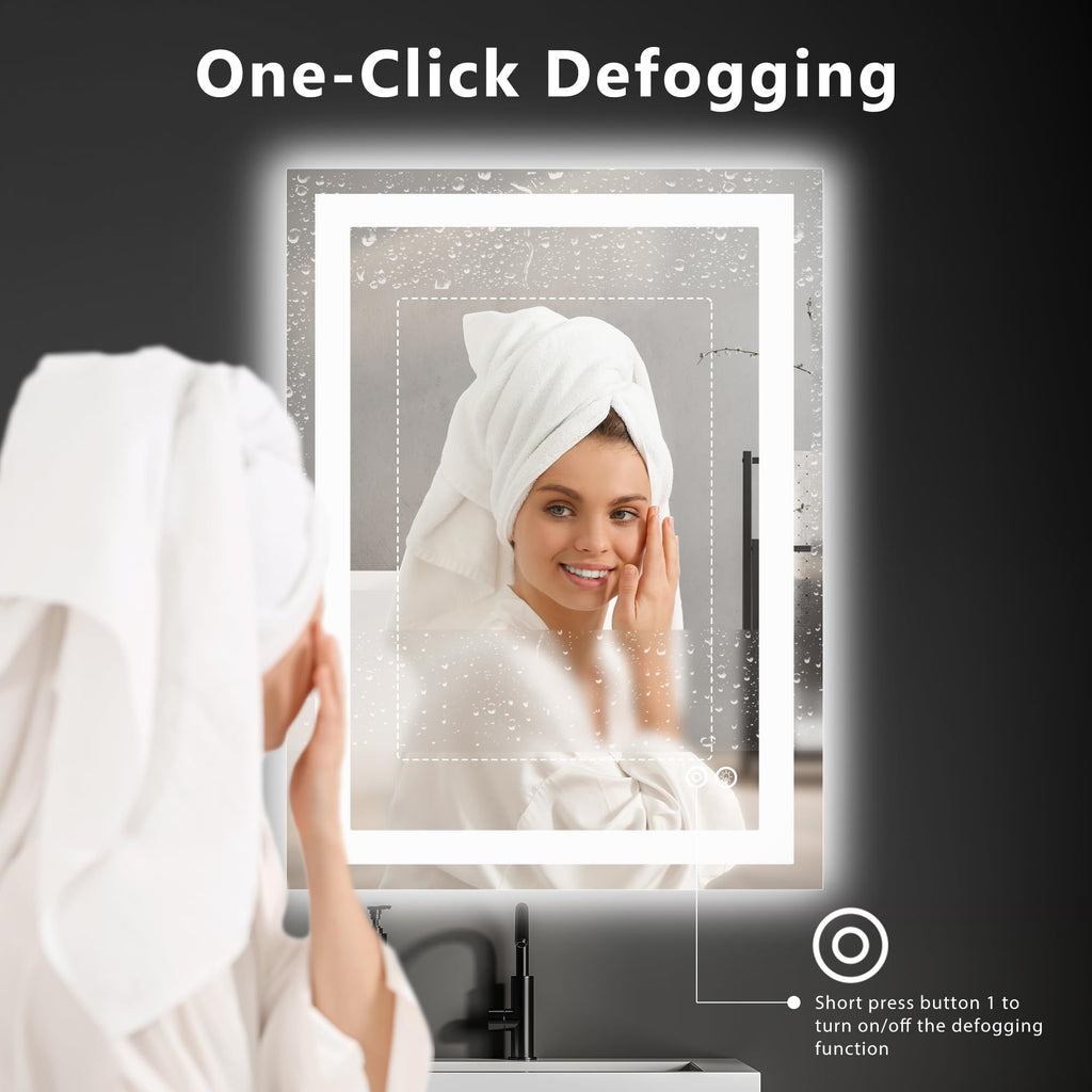 24.1"x32.1" LED Bathroom Mirror, Bathroom Vanity Mirror