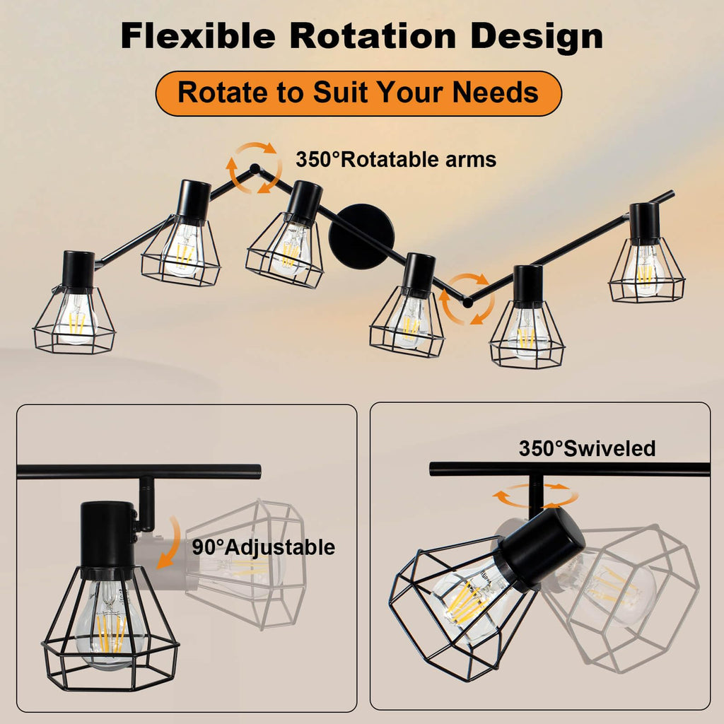 Track Lighting, Directional Rotatable Ceiling Light Fixture