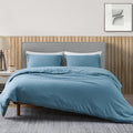 Linen Duvet Cover 3Pcs Set, Stonewashed Soft Linen Blend Bedding