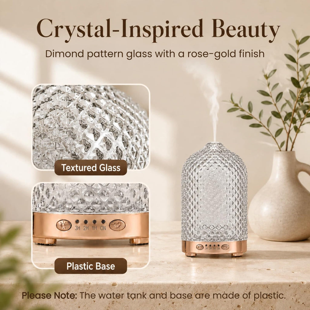 Essential Oil Diffuser, Dimond Glass
