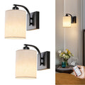 Black Rechargeable Wall Sconces Set of 2 with Remote, Wireless Dimmable Battery Operated LED Wall Lights, Cordless