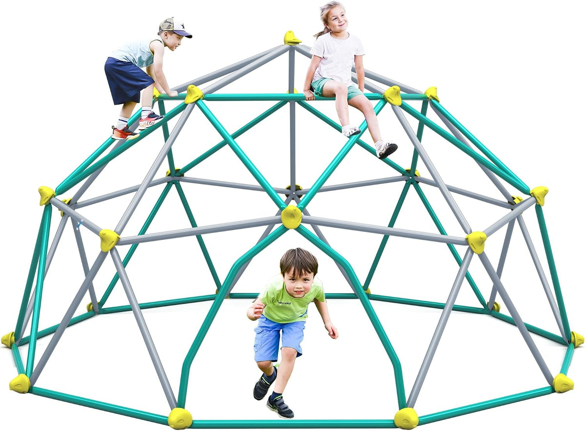 12FT Climbing Dome, Outdoor Dome Climber for Kids 3-10 | Supporting 1000 lbs, Easy Assembly Playground Jungle Gym