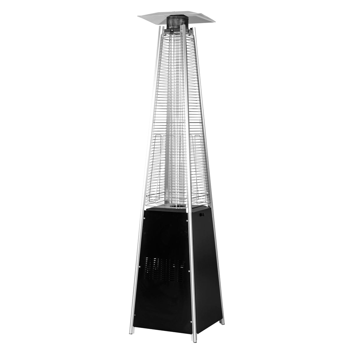 48, 000 BTU Outdoor Propane Patio Heater with Glass Tube, Black