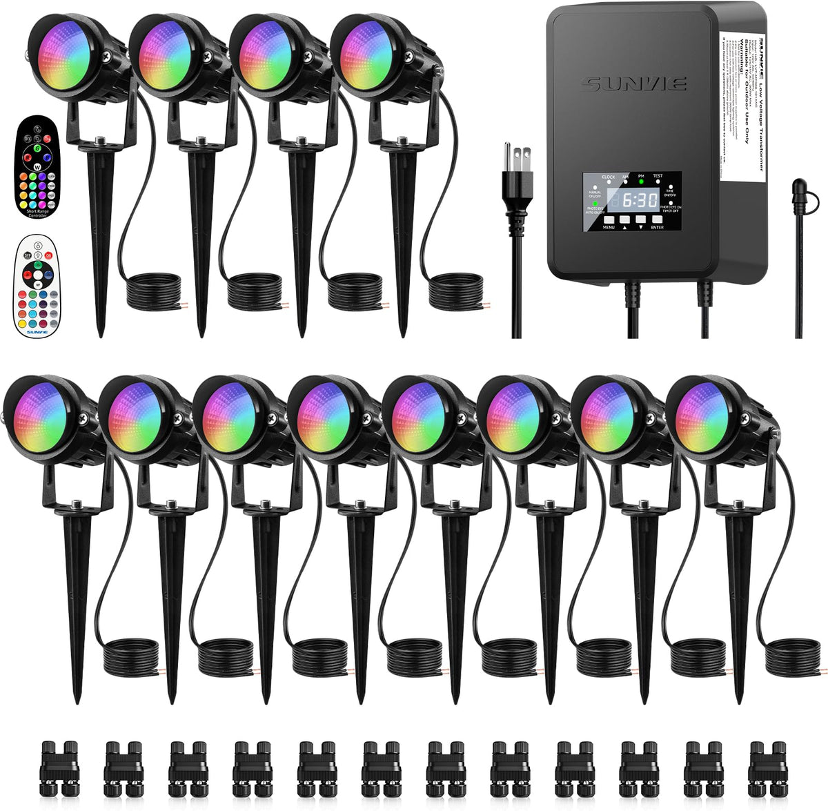 Landscape Lighting Kit with 300W Transformer, Waterproof